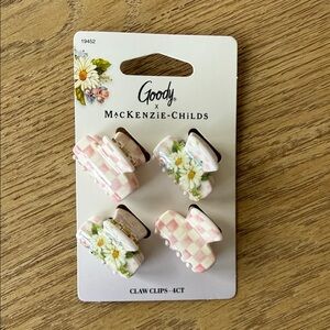 MacKenzie-Childs Pink & White Daisy Kids Claw Clip Set